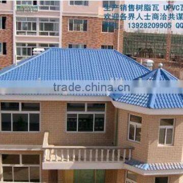 colored synthetic resin roof tiles