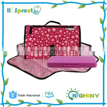 Great Quality Red Girl Type Portable Diaper Changing Pad
