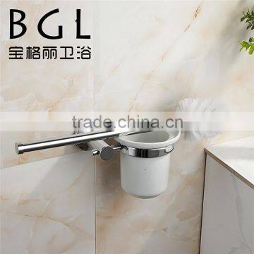 2015news Zinc alloy accessories for bathroom Wall mounted Chrome finishing toilet brush holder