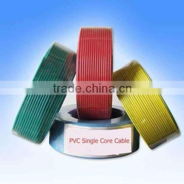 single core pvc cable 6mm2 with rigid copper for electrical wiring 450/750v