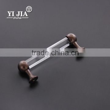 coffee color plating China modern furniture cheap clear crystal handles for cabinet