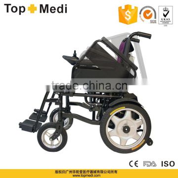 TOPMEDI Cheap Folding Hot Sale Electric/power Wheelchair/Silla de ruedas electrica