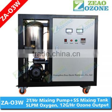 ozonated water machine for bubble water with oxygen source
