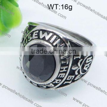 Guangzhou Factory Wholesale two finger ring silver tone stainless steel