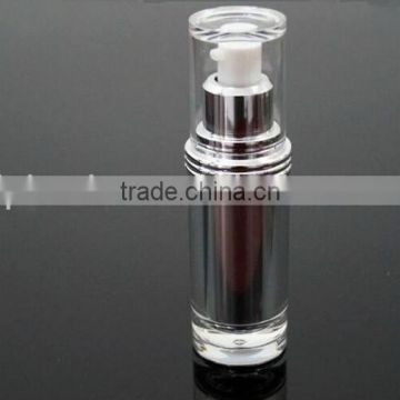 30ml hot selling plastic liquid bottle acrylic lotion bottle cosmetic packaging silver color