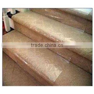 Clear heat shrink protective film for carpet