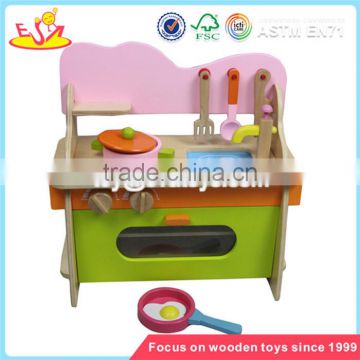 Wholesale most popular wooden kitchen set game for kids funny wooden kitchen set toy W10C056