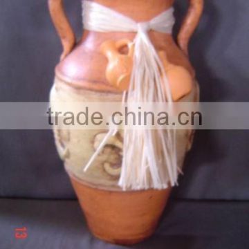 Clay flower ceramic Vase