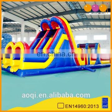 AOQI with free EN14960 certificate inflatable obstacle course adult