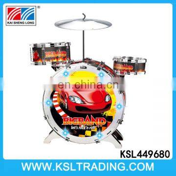 Nice design kids jazz drum set toys with stool