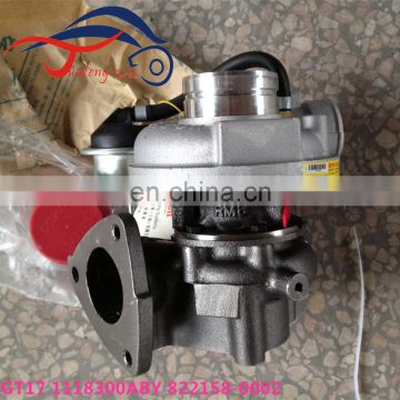 GT22 Turbocharger 1118300ABY 822158-0002 822158-5002S 4JB1 engine turbo charger for ISUZU CARS