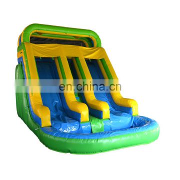 Simple style inflatable double lanes dry slide for Christmas promotion backyard cheap price