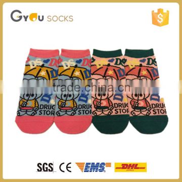 Hot selling young girl knitted machine cotton casual socks