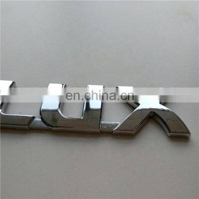 Plastic Custom Matte Black Silver Letter Car Body Decoration