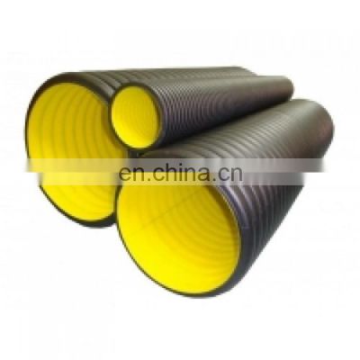 China Factory Seller Sn8 Black Drainage 1200mm Price 400mm Hdpe Corrugated Pipe With Good After Sale Service