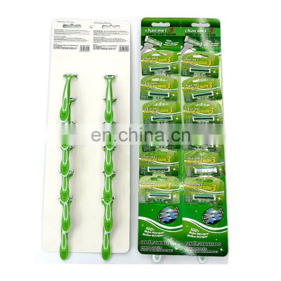 The hottest selling fashion hair removal knife can be customized green shaving knife
