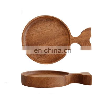 Wholesale Custom factory OEM acacia walnut beech wooden coaster for coffee cup