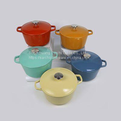 5.2 quart Colorful Casserole Dish Enameled Covered Cast Iron Dutch Oven