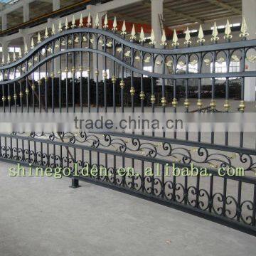 High Class Hot- dip Galvanized Wrought Iron Fence Design