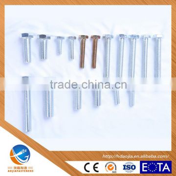 HIGH QUALITY GRADE 4.8 TO 8.8 CARBON STEEL GALVANIZED HEX BOLT