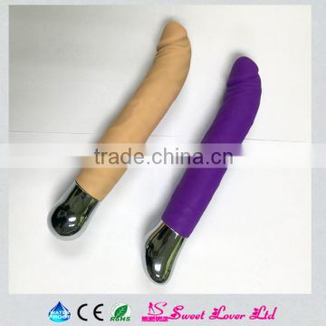 2016 high quality CE&RoH bettery strong power skin color dildo penis vibrator