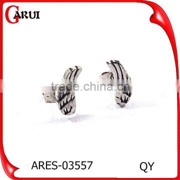 New Design High Quality Angel Wing Earrings Stainless Steel Mens Stud Earrings