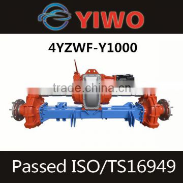 Gearbox of harvester axle with hydrostatic motor