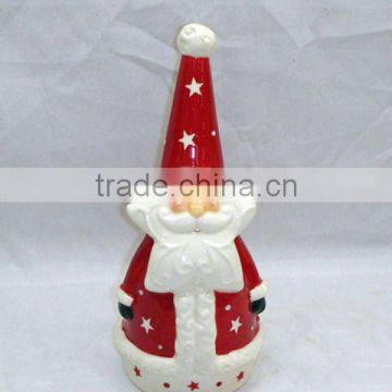 Christmas Santa ceramic dinner bell