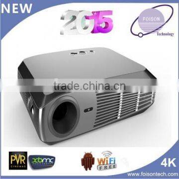 Foisonth LED projector Supports flash 11.11080P multi-video decoders Android 4.4 Smart Projector