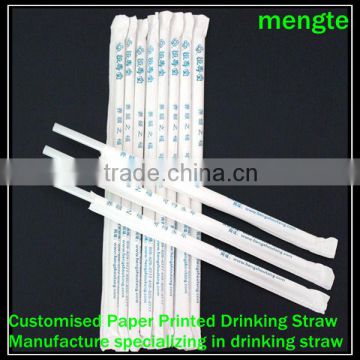 printing individually wrapped drinking straws