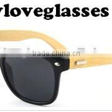 2015 high quality classical bamboo arms sunglasses