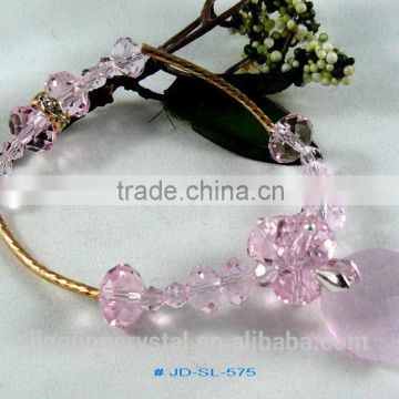 Pink bracelet with pink pendants charming crystal bracelet
