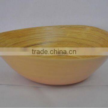 Spun bamboo bowl