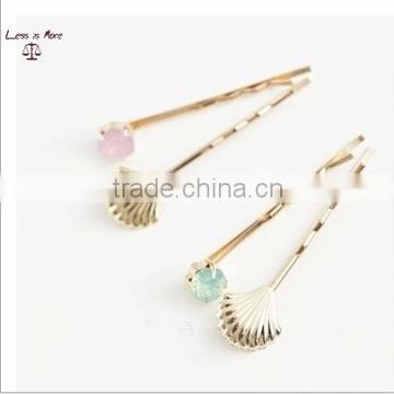 2015 New style shell shaped with colorful stones