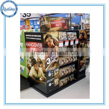 Holiday DVD / VCD promotion corrugated cardboard pallet display shelf
