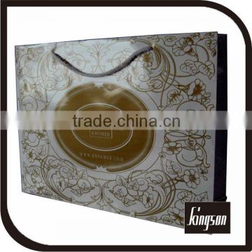 white card paper shopping bag with client design