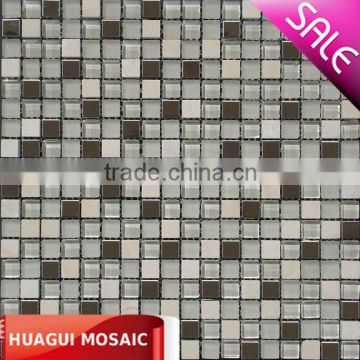 Fosahn tile marble mix stainless steel mosaic