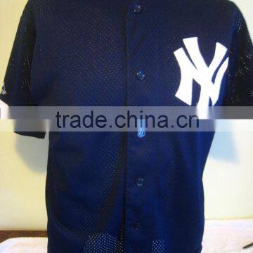 Breathable mesh baseball jersey for men