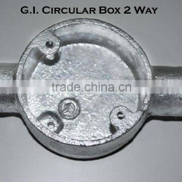 GI Junction Box - Two Way Through