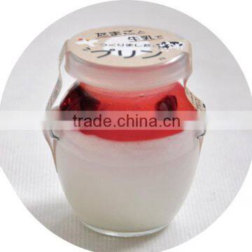 2014 110ml Clear glass pudding bottle with plastic cap