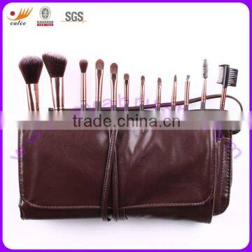 12 Pcs Cosmetic Brush Set with Wooden Handle, Available in Different Colors , OEM and ODM Orders are Welcome