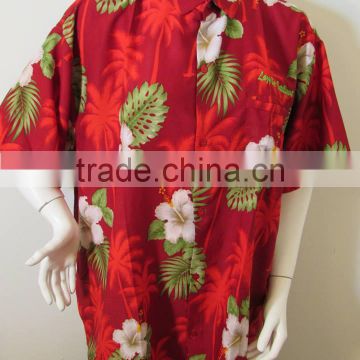 New Brand Summer Quick Dry Men Aloha Shirt Hawaiian Shirts Big Size L-4XL Beach Shirts