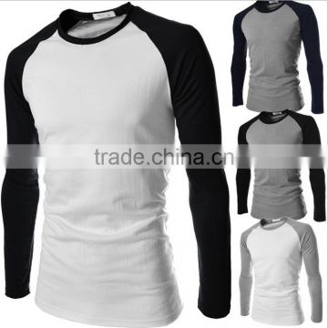 man cotton polyester long sleeve t-shirts/OEM custom men dress