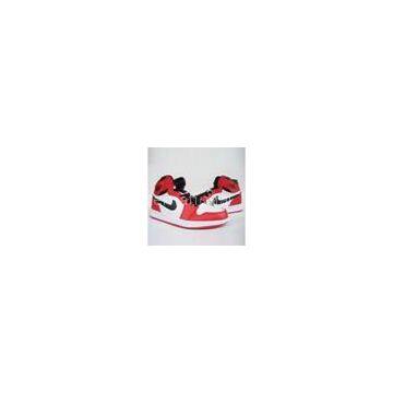 Men Air Jordan One Sports Shoes White&Red