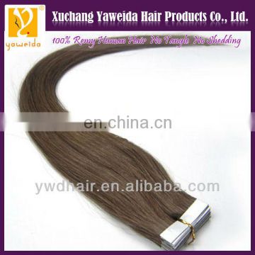 Real remy hair hand tied PU skin weft seamless hair extensions