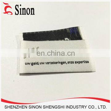 Full Polyester Ultra-sonic cut high class and soft Custom Woven Label