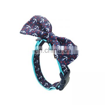 Hot selling bowknot dog collar  high-end polyester dog collar