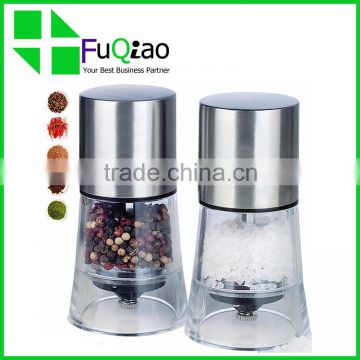 Trade Assurance stainless steel mini black salt and pepper grinder set                        
                                                Quality Choice