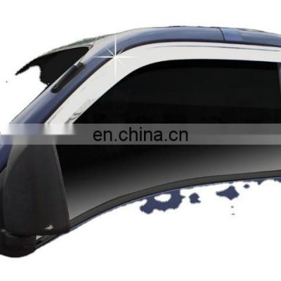 Chrome door visor side window deflector shade sun rain shield silver strips guard for Hyundai PorterII