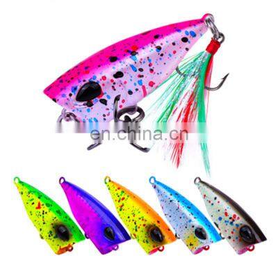 6 colors of direct hair from the manufacturer Feathered bionics Plastic ice  minnow popper  Hard bait fishing lures jigging lure